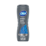 Dial Refresh 3-in-1 Men's Body Wash 16 Oz (Pack of 6) - view 2
