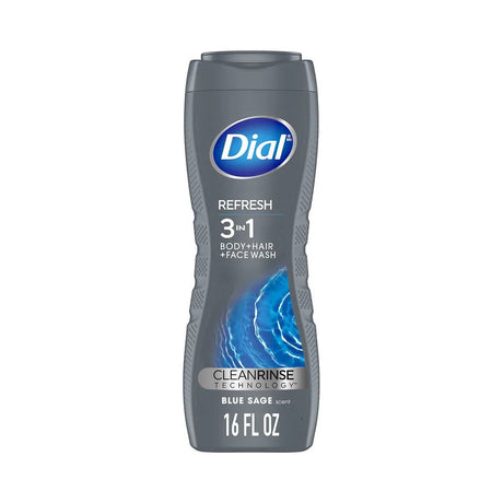 Dial Refresh 3-in-1 Men's Body Wash 16 Oz (Pack of 6) - view 2