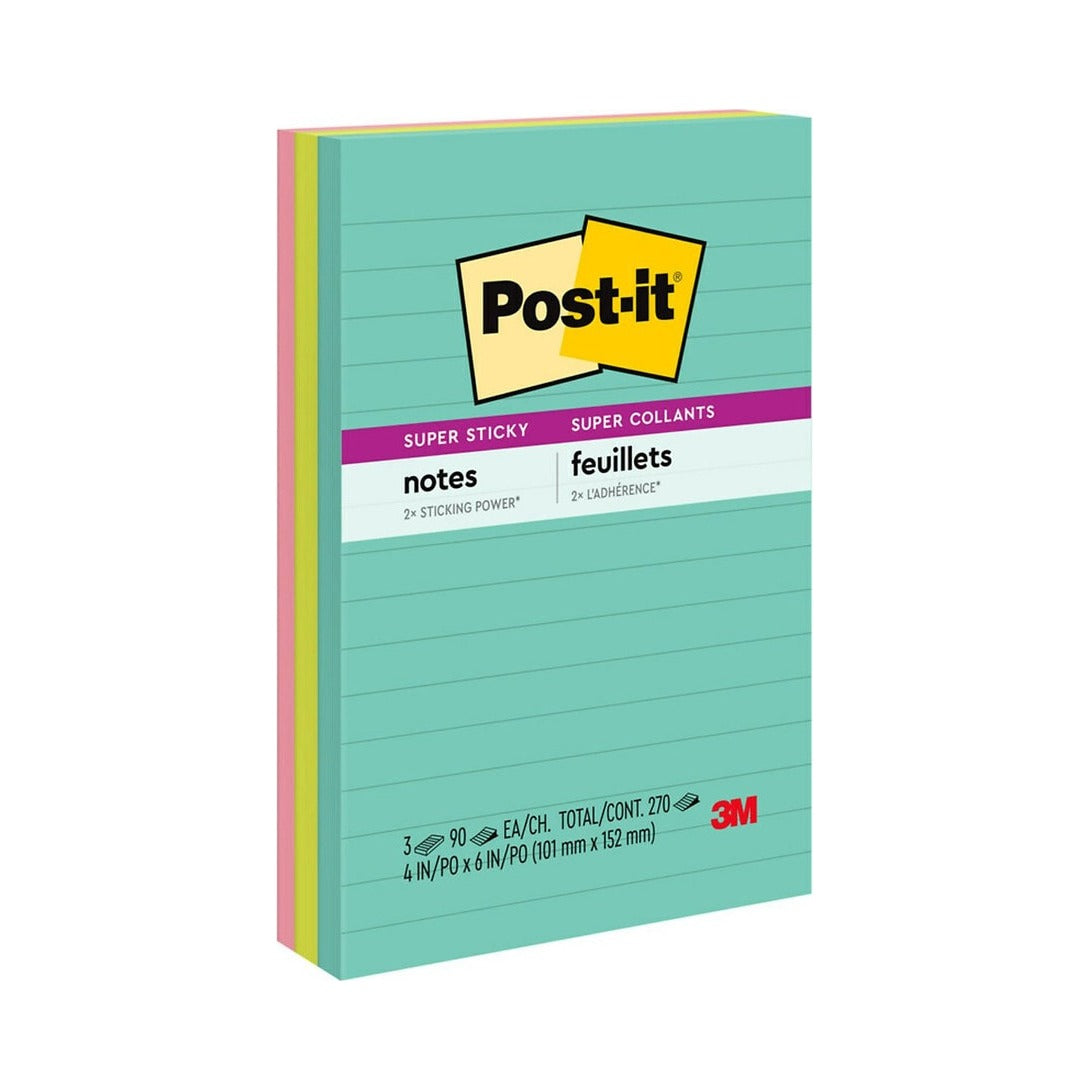 Post-it Super Sticky Notes 4" x 6" (Pack of 24)