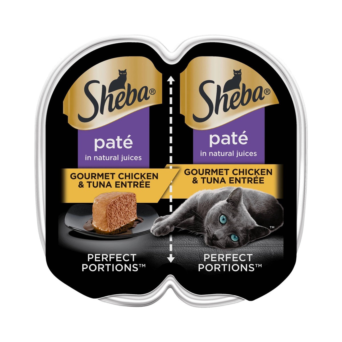 Sheba Perfect Portions Chicken and Tuna Pate 2.6 Oz (Pack of 24)
