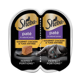 Sheba Perfect Portions Chicken and Tuna Pate 2.6 Oz (Pack of 24)