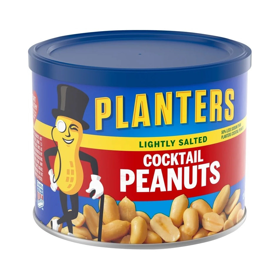 Planters Lightly Salted Cocktail Peanuts 12 Oz (Pack of 12)
