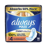 Always Maxi Overnight Pads Size 4 (Pack of 12)