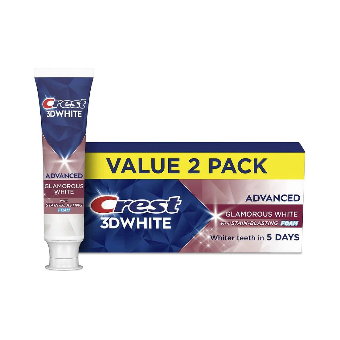 Crest 3D White Advanced Glam White Toothpaste 3.3 Oz (Pack of 6)