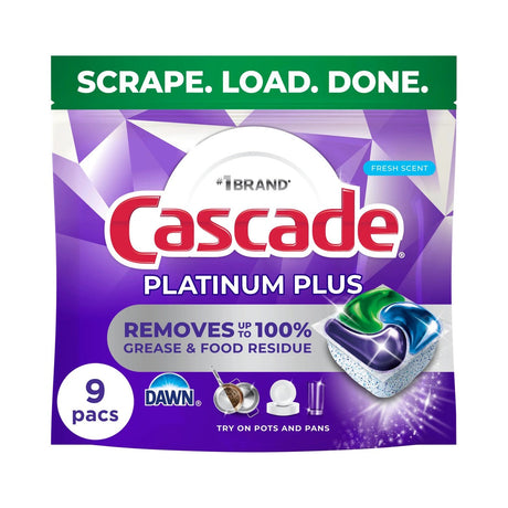 Cascade Platinum Plus Dishwasher Pods Fresh 9 Count (Pack of 4) - view 3