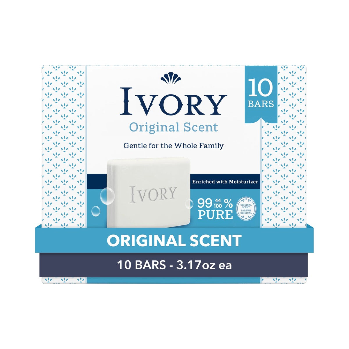 Ivory Bar Soap Original Scent 3.17 Oz (Pack of 10)