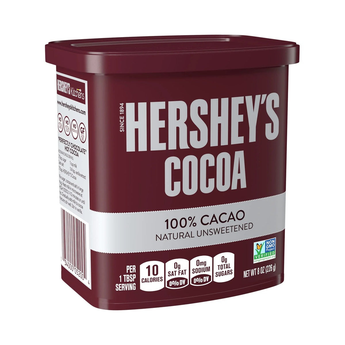 Hershey's Natural Unsweetened Cocoa Powder 8 Oz (Pack of 12)