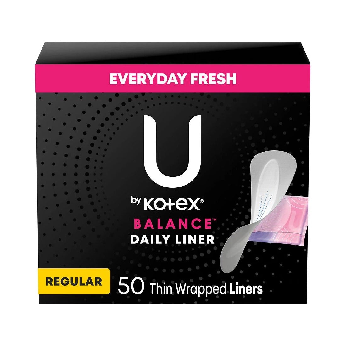 Kotex U Balance Daily Panty Liners 50 Ct (Pack of 8)
