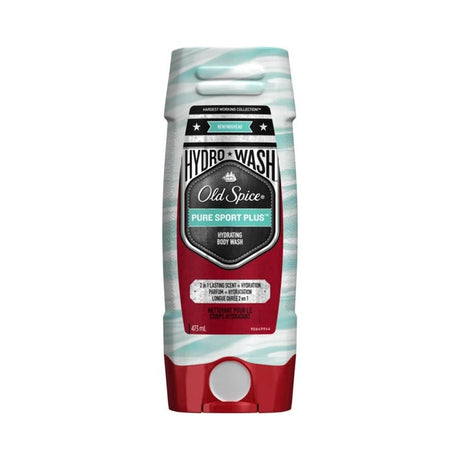 Old Spice Men's Hydro Body Wash Pure Sport Plus 16 Oz (Pack of 4)