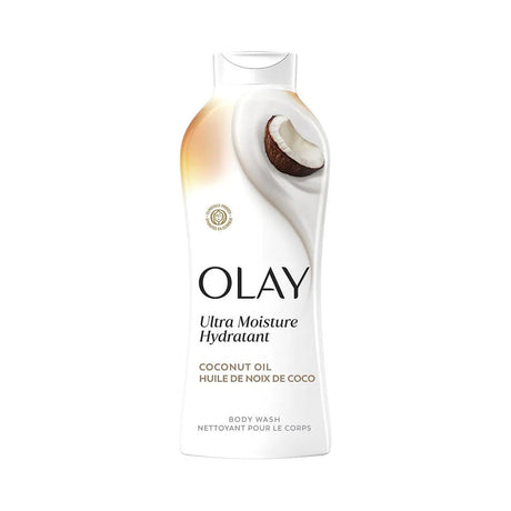 Olay Ultra Moisture Body Wash with Coconut Oil 22 Oz (Pack of 4)