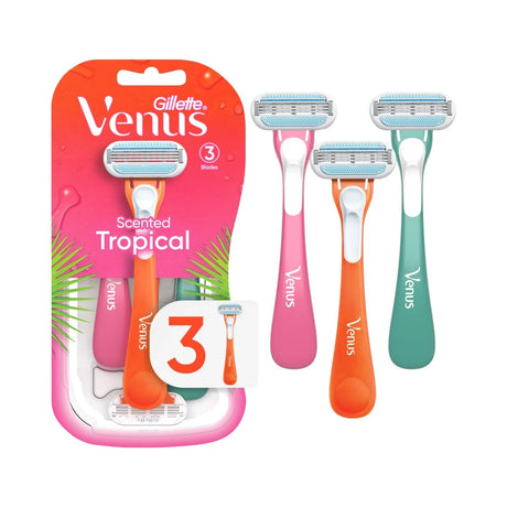 Venus Tropical Women's 3 Blade Disposable Razor (Pack of 4)