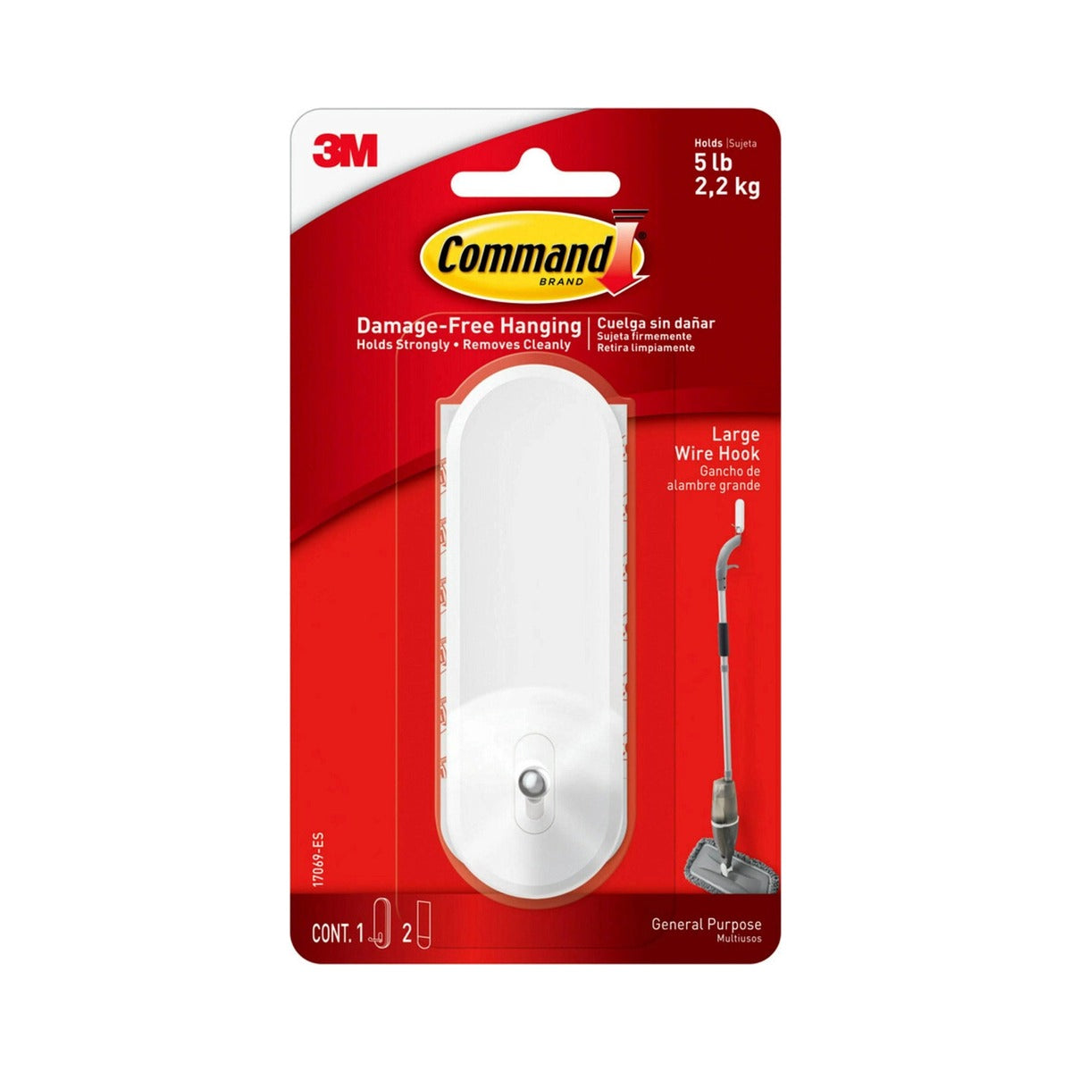 Command Wire Hook Large White (Pack of 24) - view 2