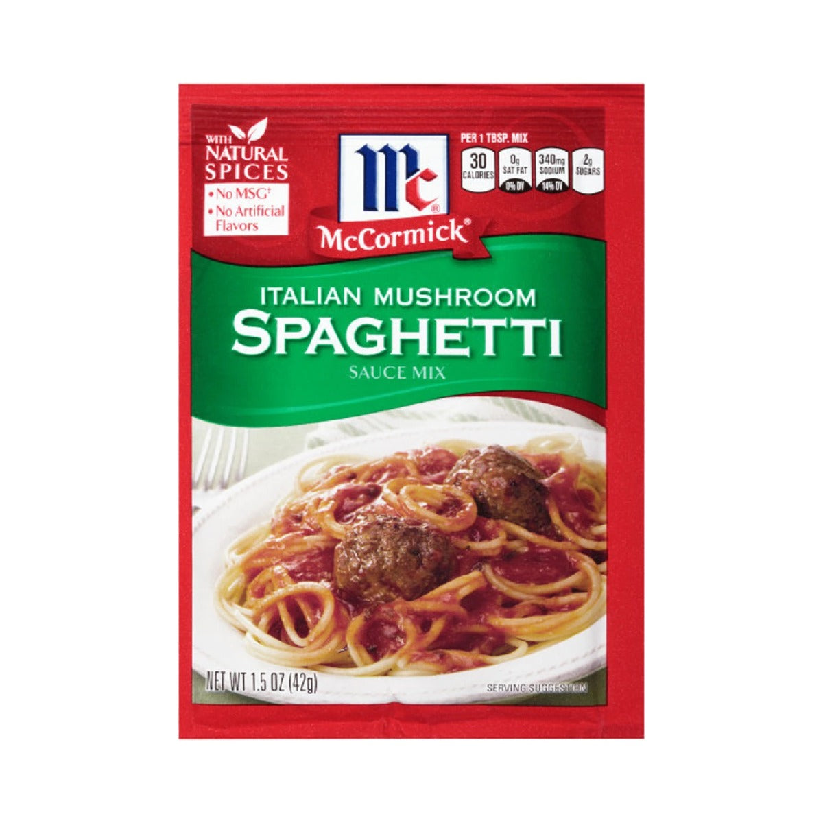 McCormick Italian Mushroom Spaghetti Sauce Mix 1.5 Oz (Pack of 12)