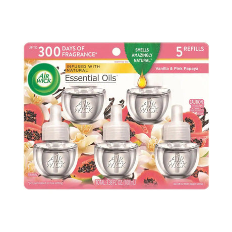 Air Wick Plug-In Scented Oil Refills Vanilla & Pink Papaya (Pack of 5) - view 3