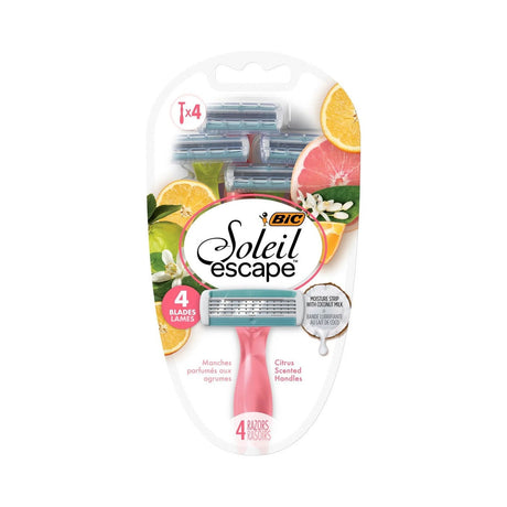 BIC Soleil Escape Women's Disposable Razors 4 Count (Pack of 72)