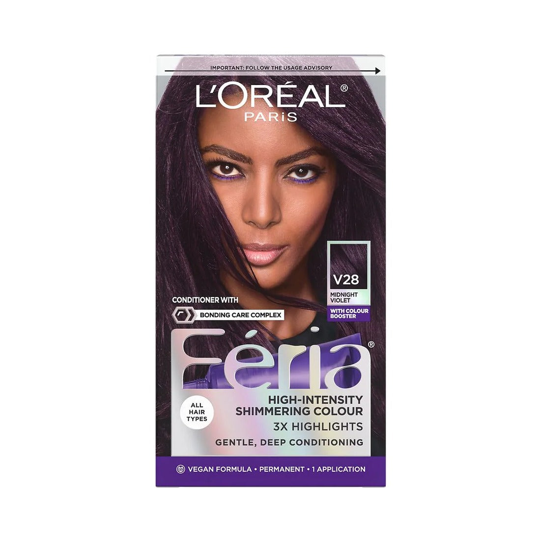 L'Oreal Paris Feria V28 Midnight Violet Hair Color (Pack of 12) - view 2