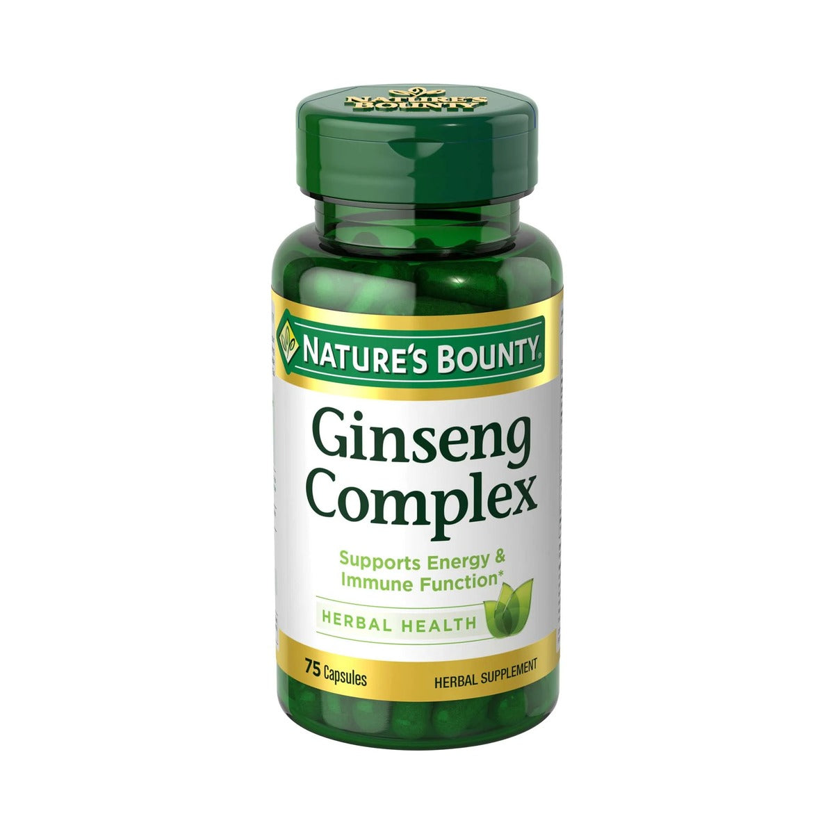 Nature's Bounty Ginseng Complex 75 Capsules (Pack of 24)