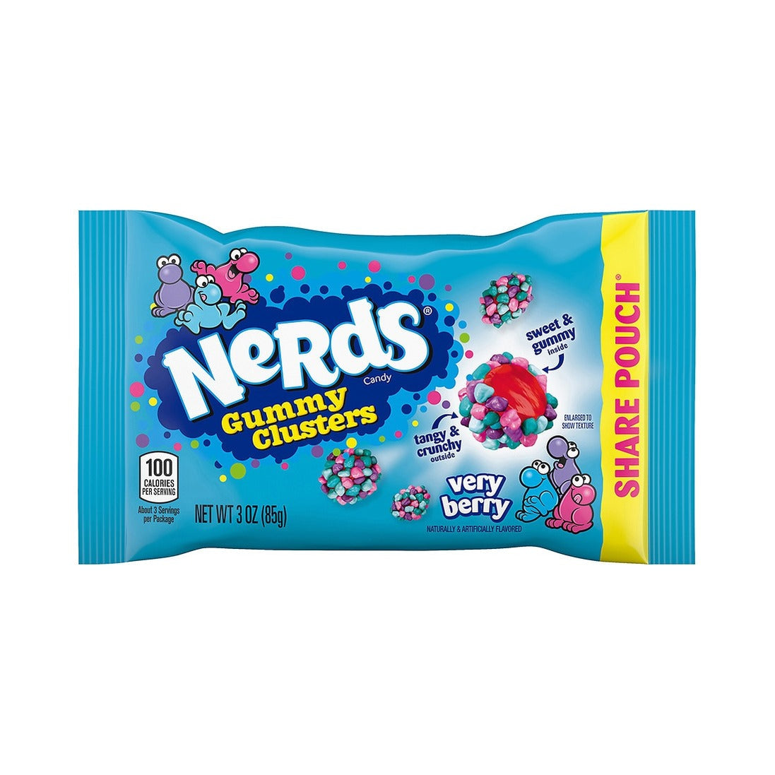 Nerds Gummy Clusters Very Berry 3 Oz (Pack of 48)