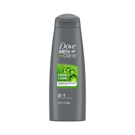 Dove Men+Care Fresh Clean 2-in-1 Shampoo 12 Oz (Pack of 6)