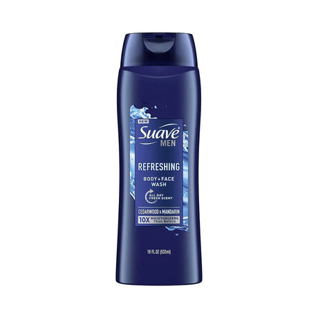 Suave Men Body & Face Wash 18 Oz (Pack of 6)