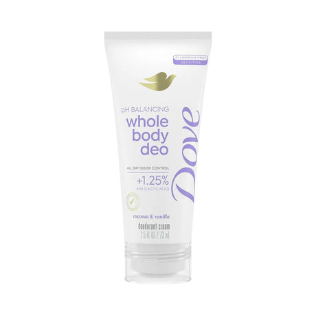 Dove Whole Body Deodorant Cream 2.5 Oz (Pack of 12)