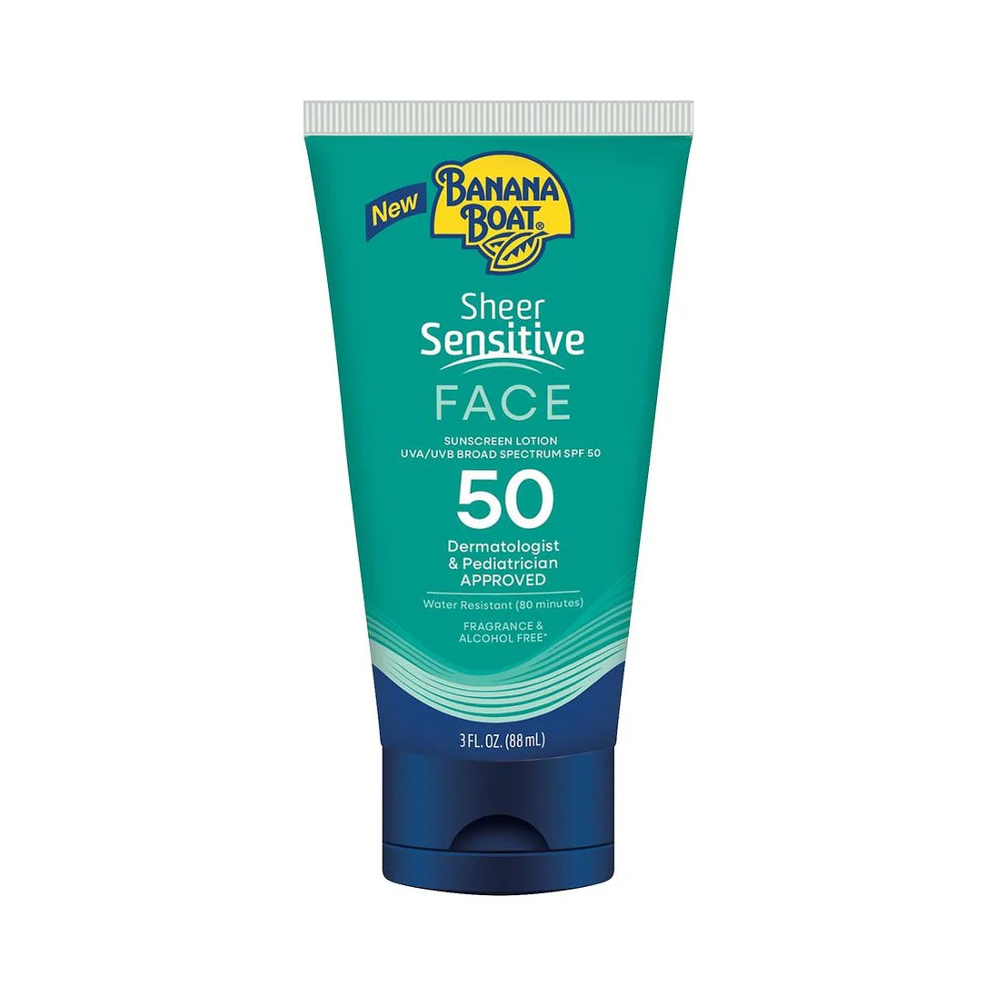 Banana Boat Sheer Sensitive Face Sunscreen SPF 50 3 Oz (Pack of 12)