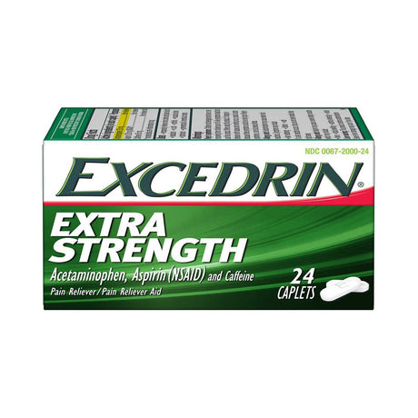 Excedrin Extra Strength Pain Reliever Caplets 24 Count (Pack of 24) - view 2
