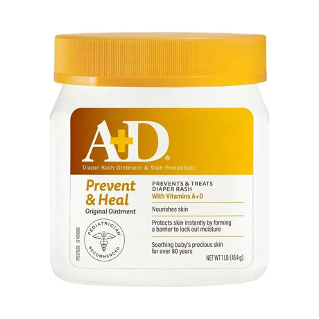 A+D Baby Diaper Rash Ointment 16 Oz (Pack of 12)