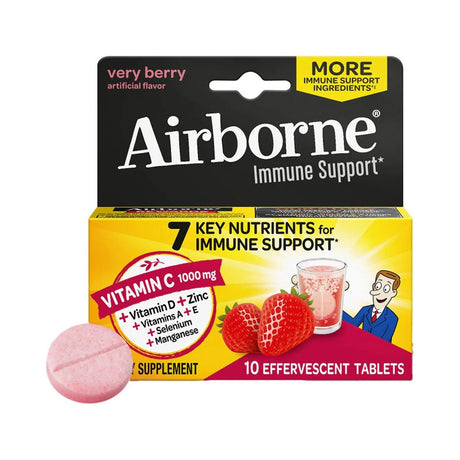 Airborne Immune Support Effervescent Tablets Very Berry 10 Ct (Pack of 72) - view 2