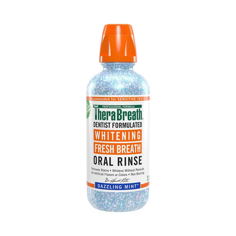 TheraBreath Whitening Mouthwash 16 Fl Oz (Pack of 12)