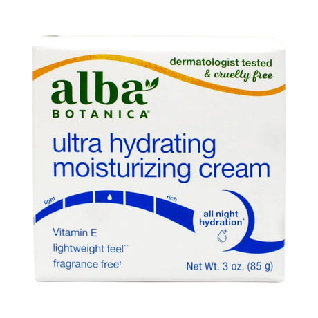 Alba Botanica Ultra Hydrating Moisturizing Cream 3 Oz (Pack of 6)