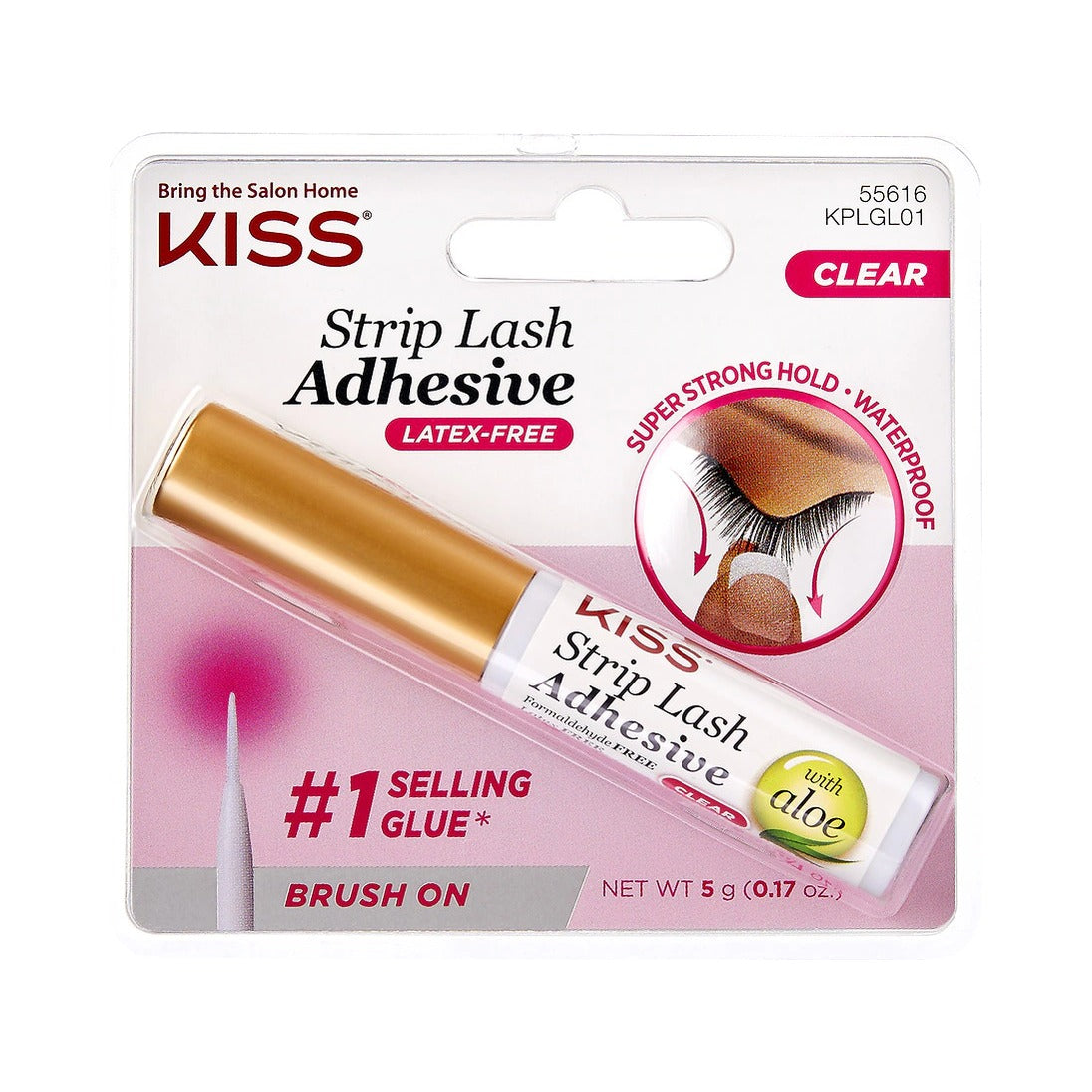 KISS Brush-On Strip Eyelash Adhesive Clear 0.17 Oz (Pack of 36) - view 2