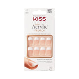 KISS Salon Acrylic Medium Squoval Press-On Nails Nude French (Pack of 36) - view 2