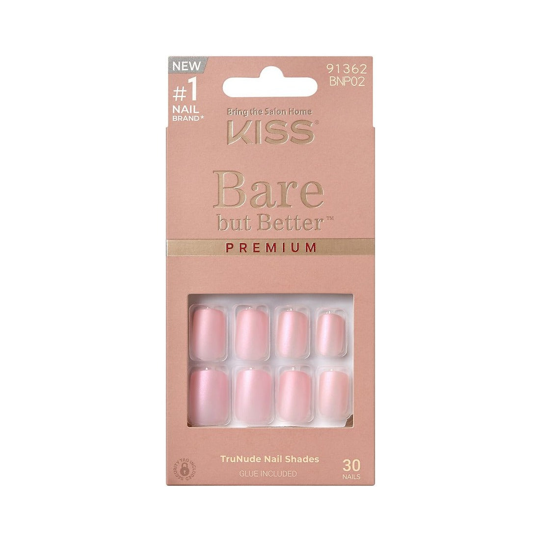 KISS Bare But Better Premium Press-On Nails Spicy (Pack of 36)