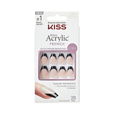 KISS Salon Acrylic French Flame Short Coffin (Pack of 36) - view 2