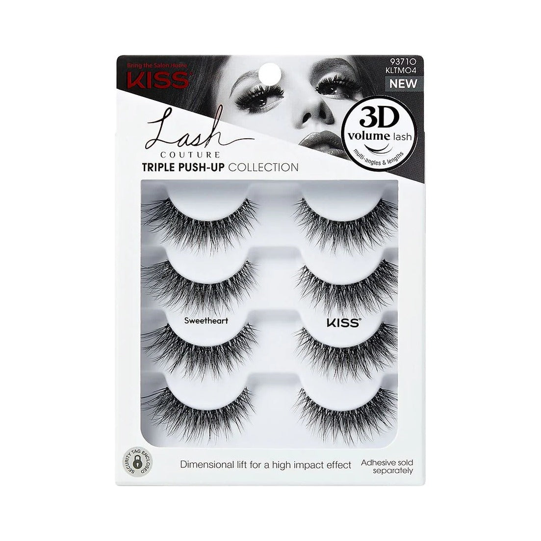 KISS Triple Push-Up False Eyelashes Sweetheart 14mm (Pack of 36)