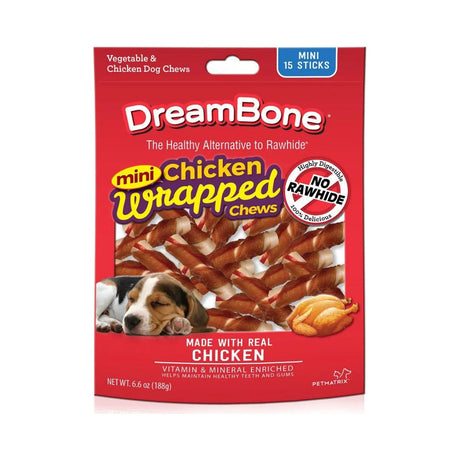 DreamBone Chicken Wrap Mini Dog Chews 6.6 Oz (Pack of 24) - view 3