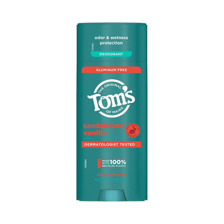 Tom's Of Maine Deodorant Sandalwood Vanilla 3.25 Oz (Pack of 12)