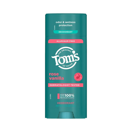 Tom's Of Maine Deodorant Rose Vanilla 3.25 Oz (Pack of 12)