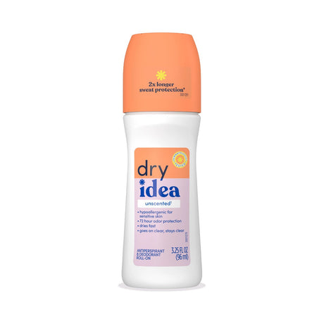 Dry Idea Roll-On Deodorant & Antiperspirant 3.25 Oz (Pack of 12)