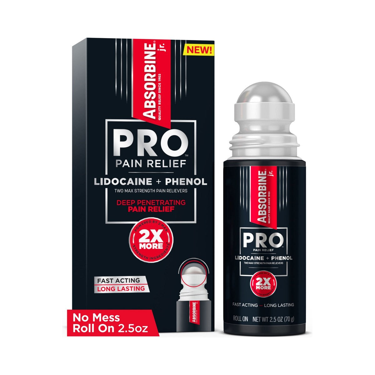 Absorbine Jr. Pro No-Mess Roll-On 2.5 Oz (Pack of 12) - view 2