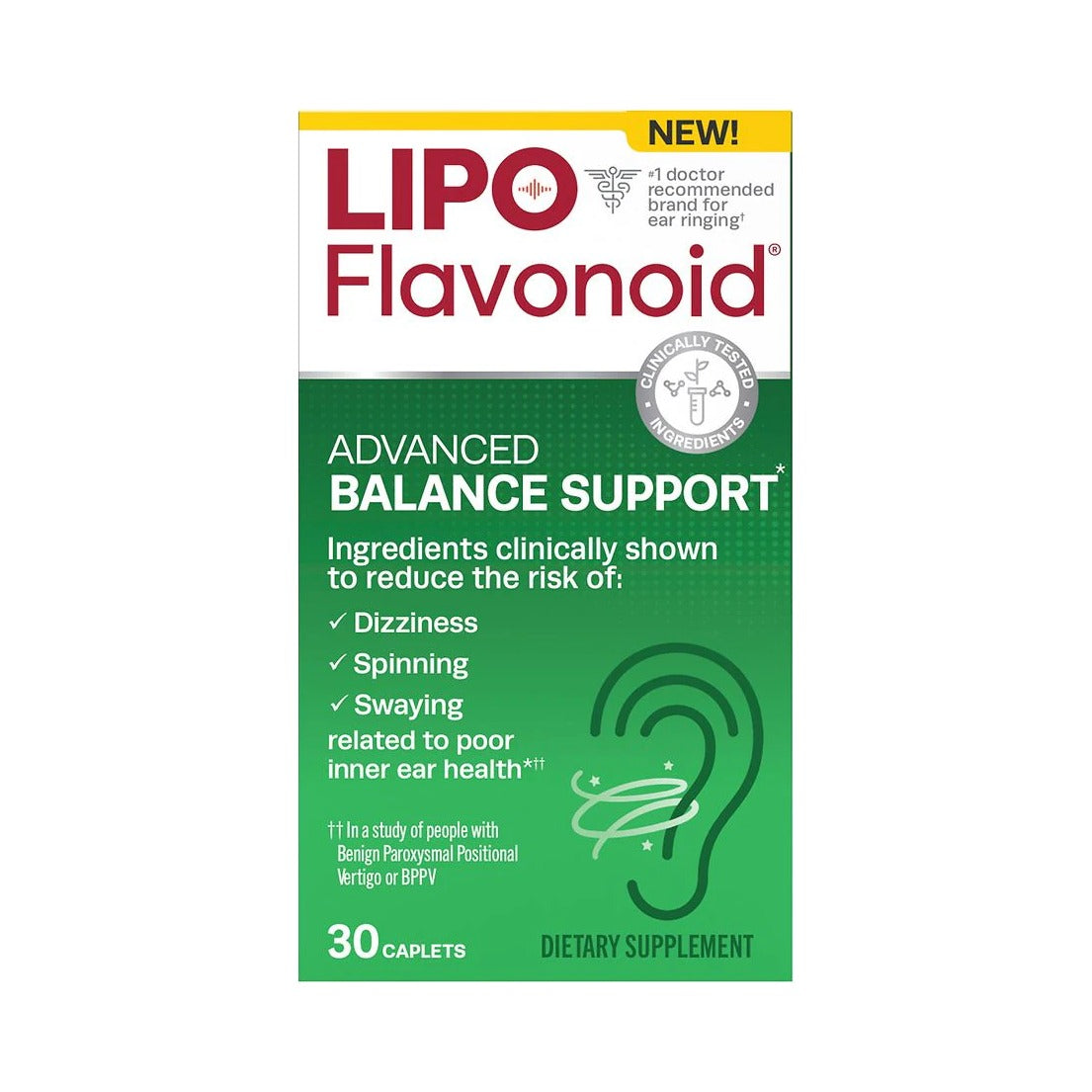 Lipo-Flavonoid Advanced Inner Ear Balance Support 30ct (Pack of 24) - view 2