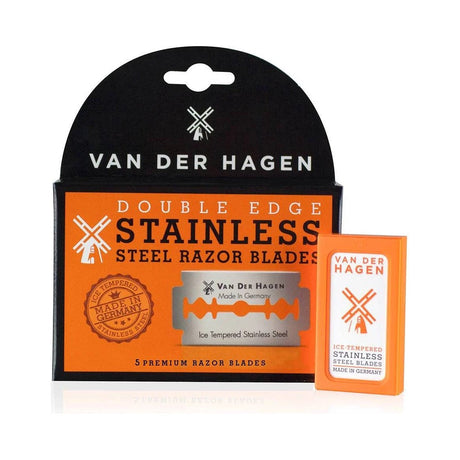 Van Der Hagen Double Edge Razor Blades Stainless Steel (Pack of 24)
