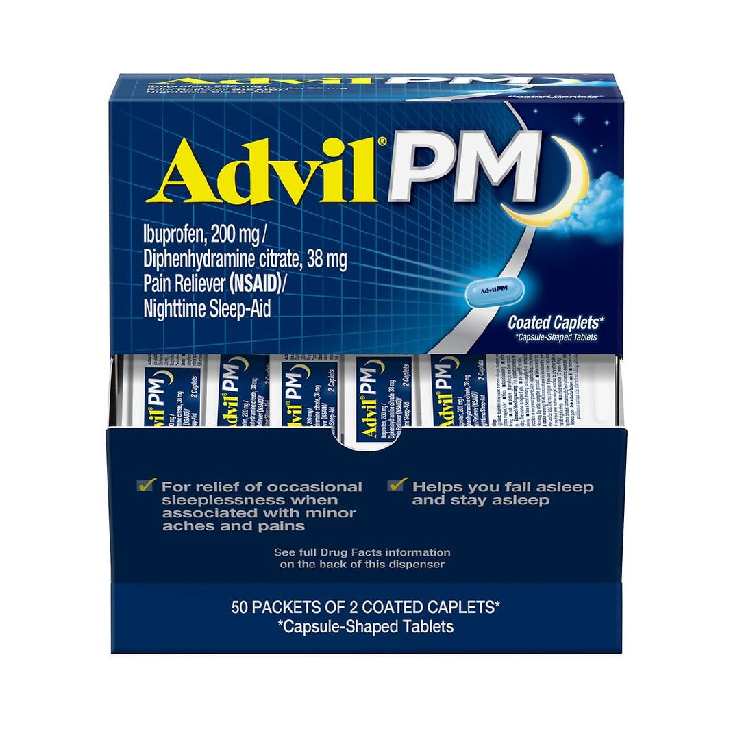 Advil PM 200mg Pain Reliever & Sleep Aid (Pack of 24)