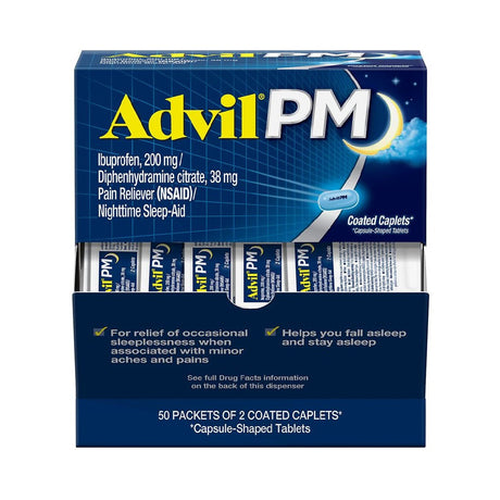 Advil PM 200mg Pain Reliever & Sleep Aid (Pack of 24)