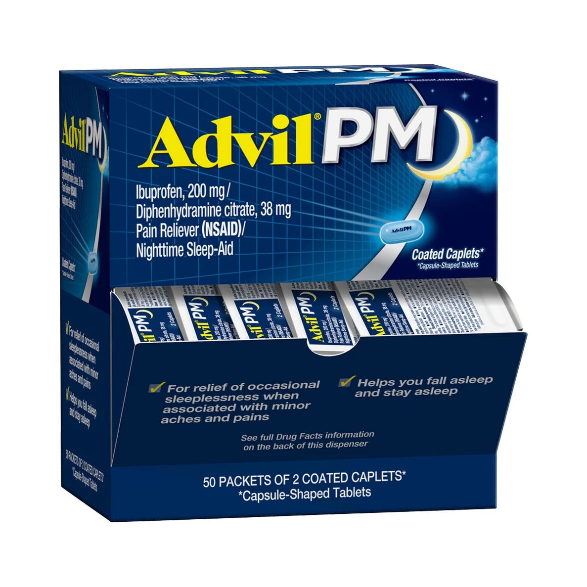 Advil PM 200mg Pain Reliever & Sleep Aid (Pack of 24) - view 2