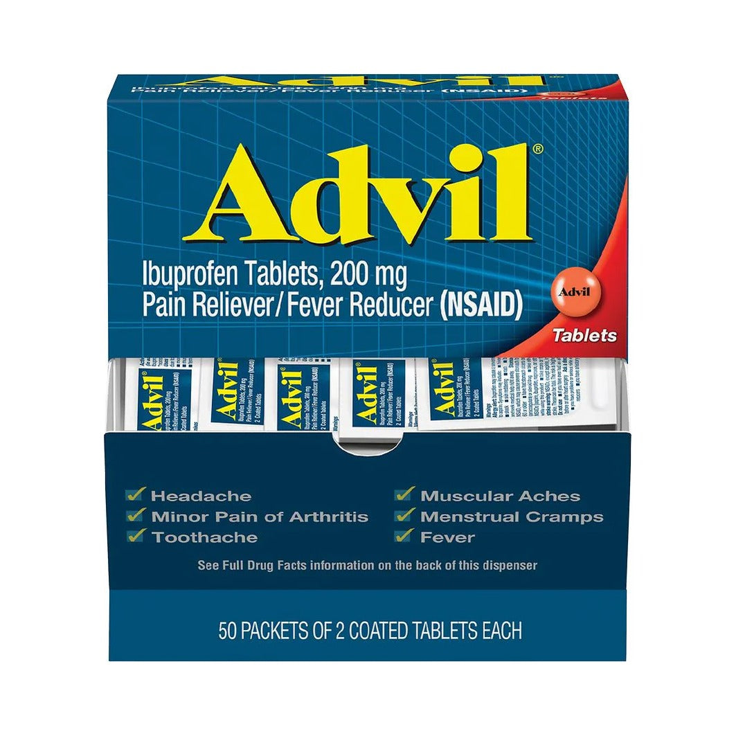 Advil Ibuprofen 200mg Tablets 50ct (Pack of 24)
