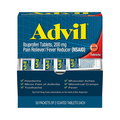 Advil Ibuprofen 200mg Tablets 50ct (Pack of 24)