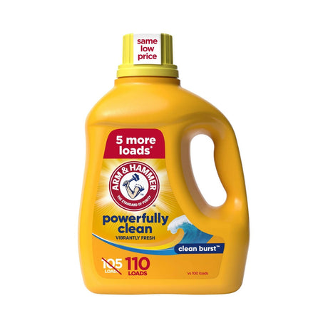 Arm & Hammer Clean Burst Liquid Detergent 110 Oz (Pack of 4)