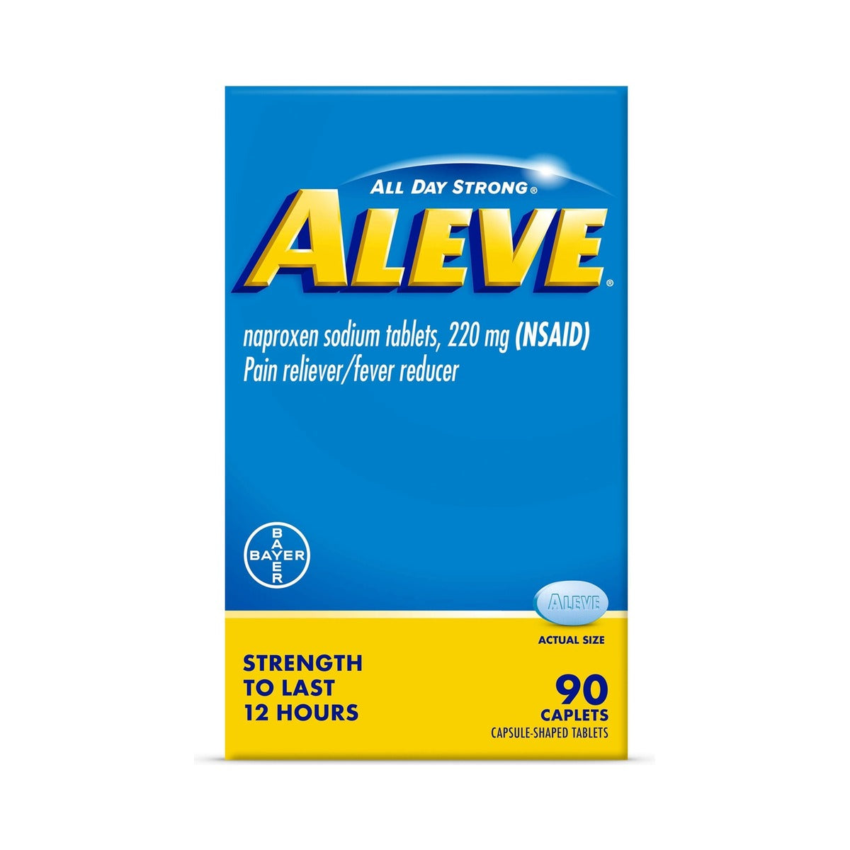 Aleve NSAID Pain Reliever Caplets 90ct (Pack of 24) - view 3